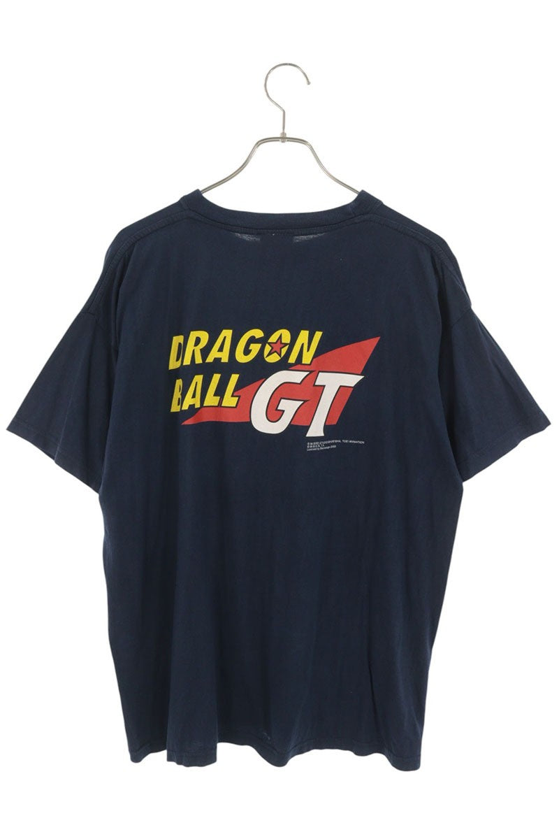 VINTAGE Dragon Ball GT Goku Print T-Shirt Navy Size L