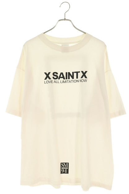 SAINT MICHAEL Logo Print T-Shirt White Size XL