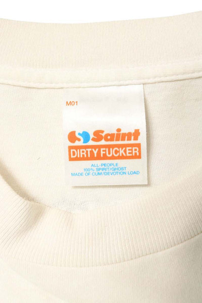 SAINT MICHAEL Logo Print T-Shirt White Size XL