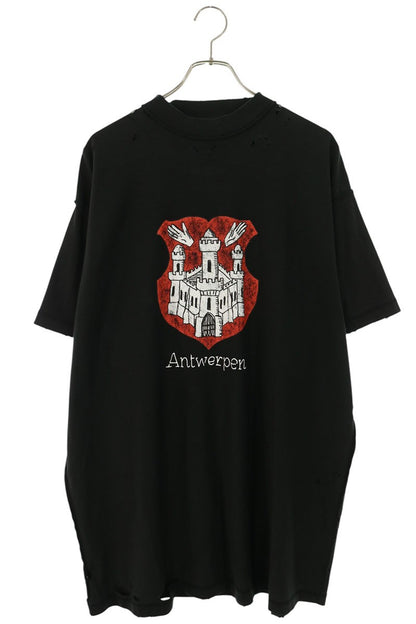 BALENCIAGA Destroyed Inside Out T-Shirt Black Size 2