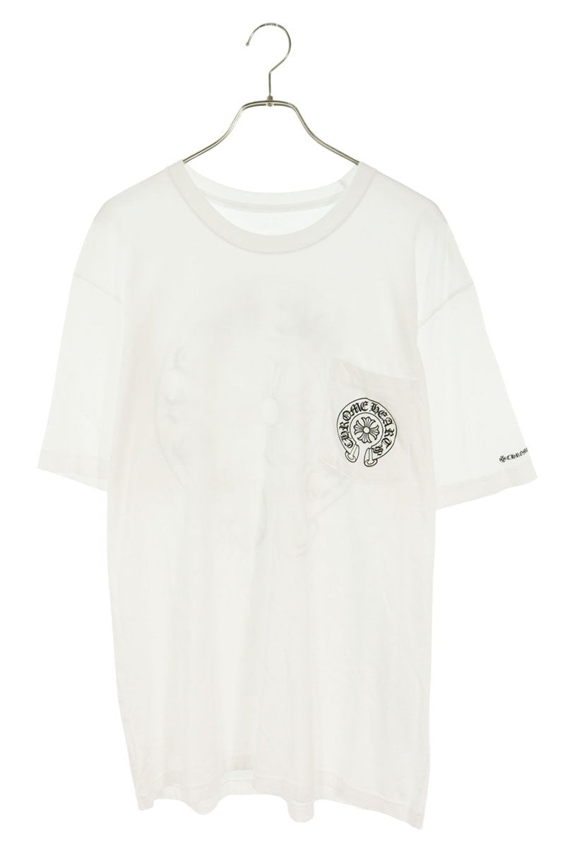 Chrome Hearts Back Horseshoe Print T-Shirt White Size XL