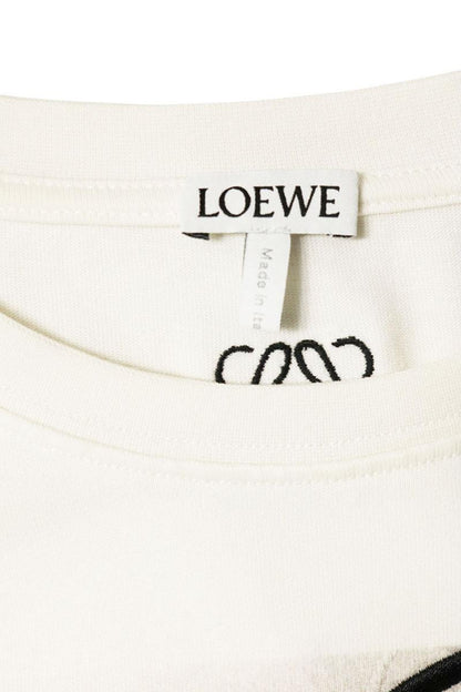 LOEWE SWING Embroidery Art Print T-Shirt Size S