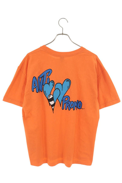 ANTI PROMO Frame Print Cotton T-Shirt Orange Size M