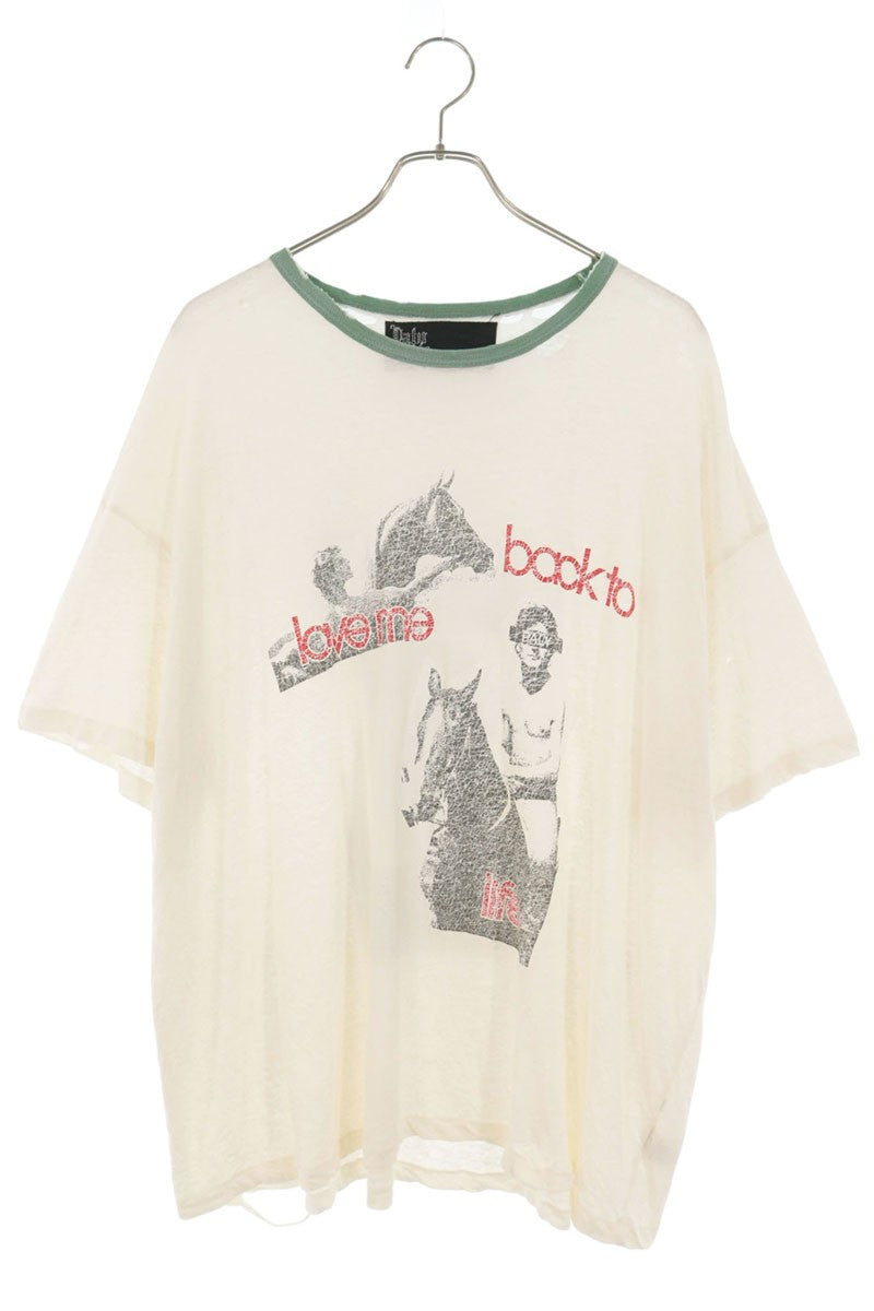 PALY Back To Life Ringer Vintage Wash T-Shirt White Size L