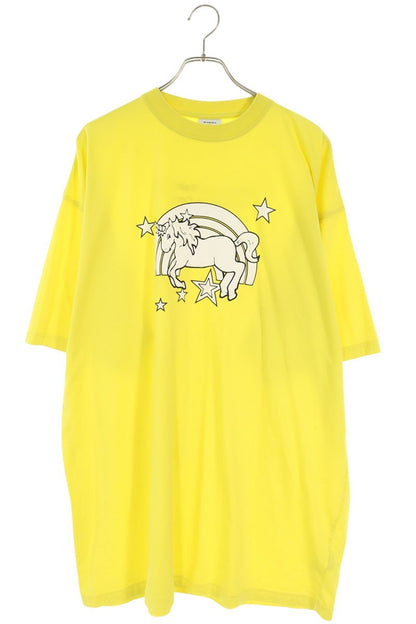 VETEMENTS 21SS Unicorn Print T-Shirt Yellow Size S
