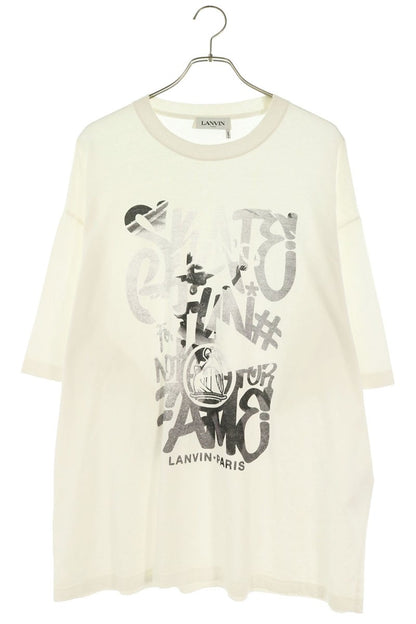 LANVIN Skate Series Cotton T-Shirt White Size L