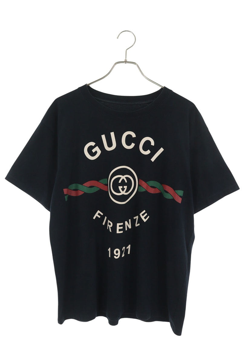 GUCCI Logo Print T-Shirt Black Size XS