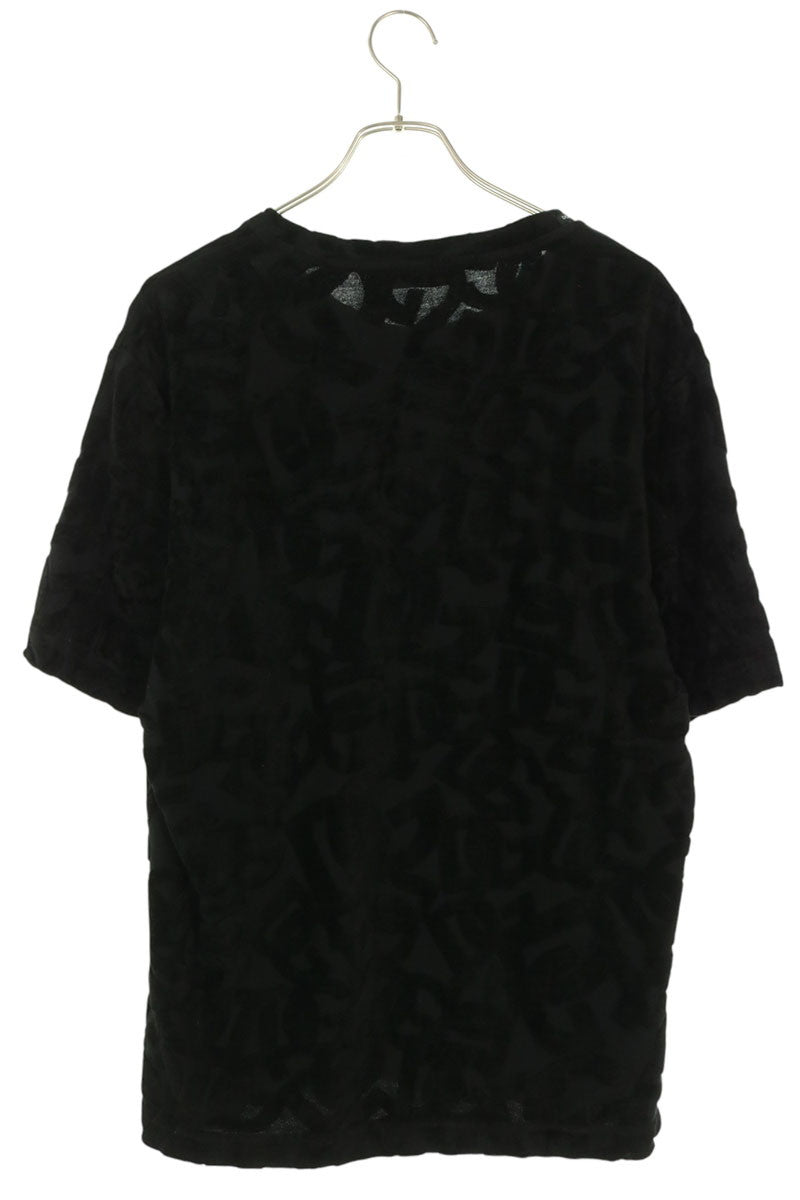 DOLCE & GABBANA Allover Logo T-Shirt Black Size 44