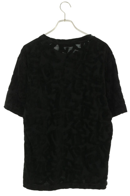 DOLCE & GABBANA Allover Logo T-Shirt Black Size 44