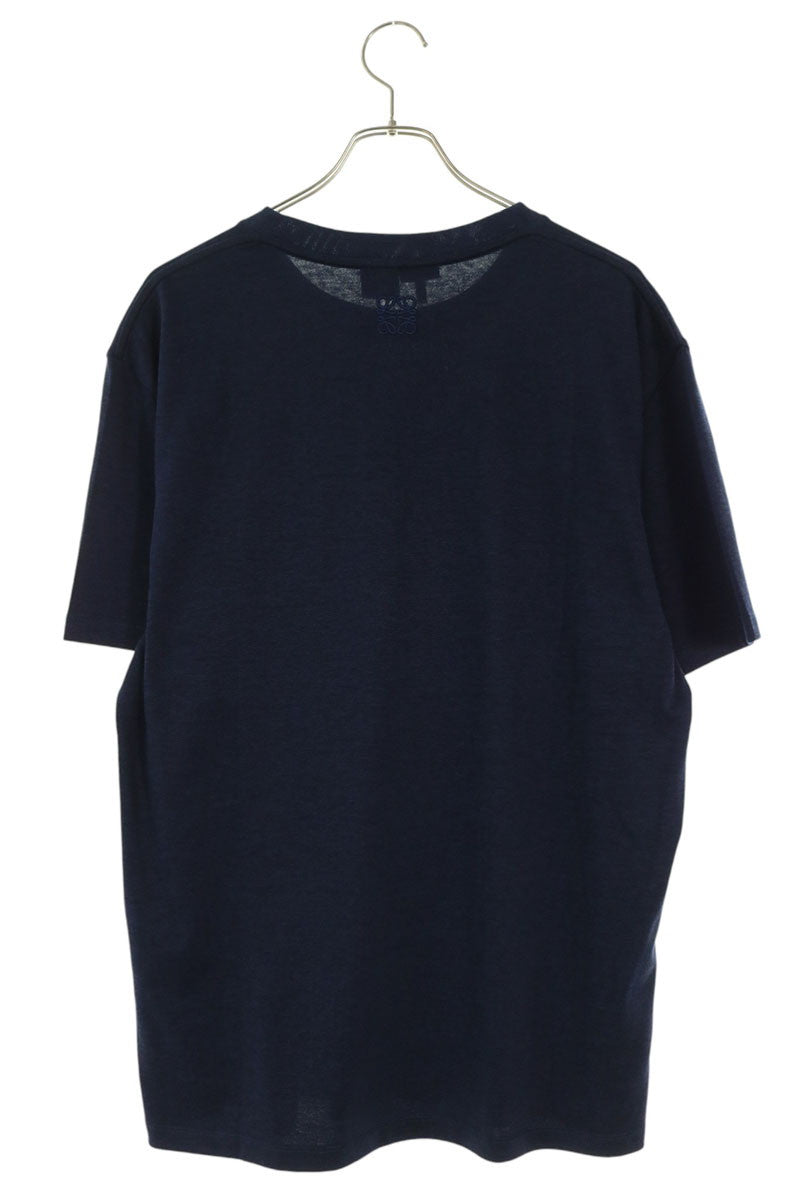 LOEWE Relaxed Fit Front Embroidered T-Shirt Navy Size M