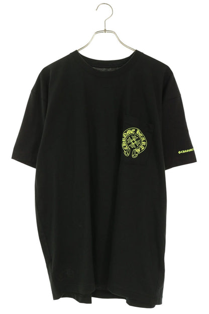 Chrome Hearts Horseshoe Print T-Shirt Black Yellow Size XL