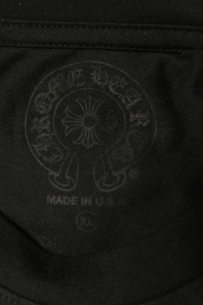Chrome Hearts Horseshoe Print T-Shirt Black Yellow Size XL