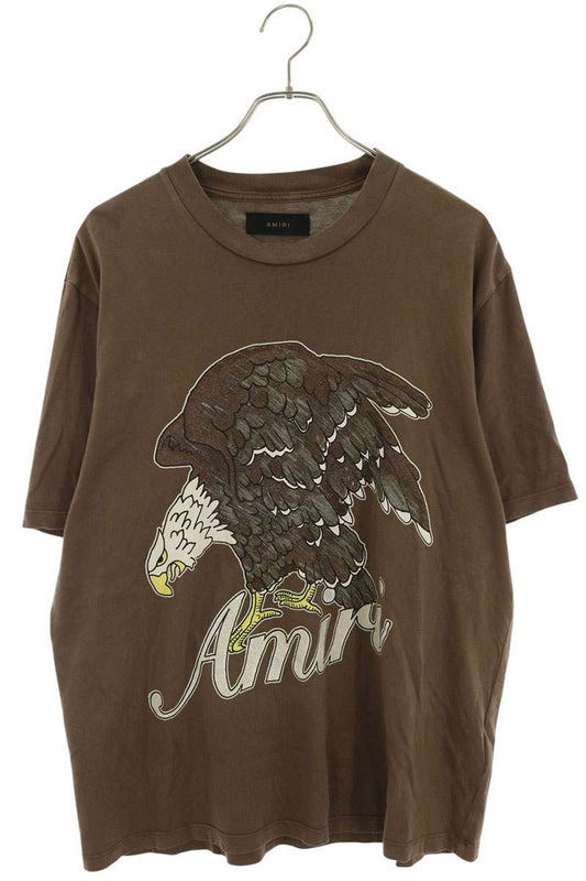 AMIRI Front Eagle Print T-Shirt Brown Size M