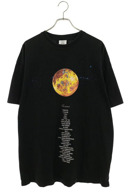 VETEMENTS Planet Number Print Cotton T-Shirt Black Size XS