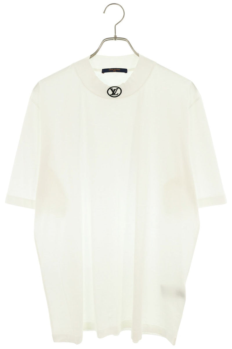 LOUISVUITTON High Neck Cotton T-Shirt White Size L