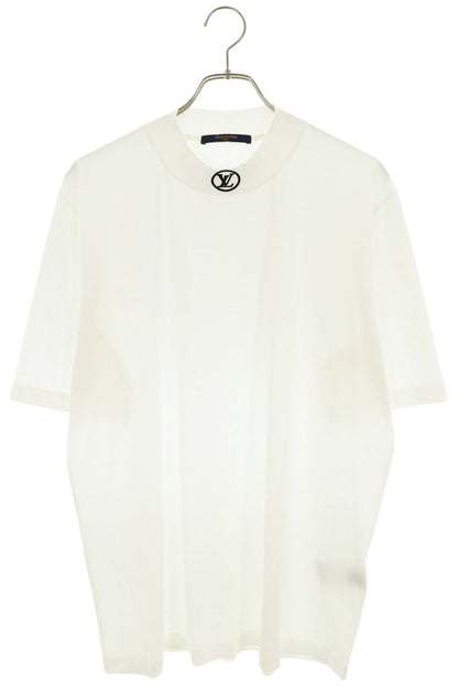 LOUISVUITTON High Neck Cotton T-Shirt White Size L