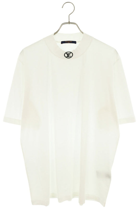 LOUISVUITTON High Neck Cotton T-Shirt White Size L