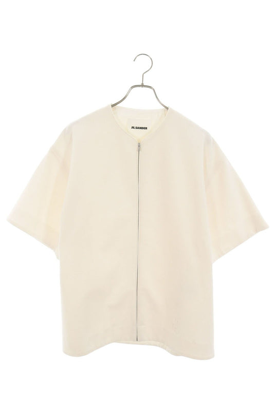 JILSANDER 26SS Zip Crewneck T-Shirt White Size 48