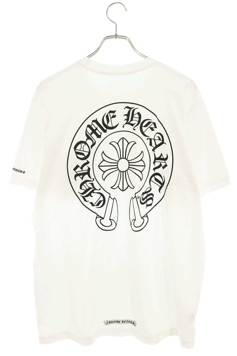 Chrome Hearts Back Horseshoe Print T-Shirt White Size L
