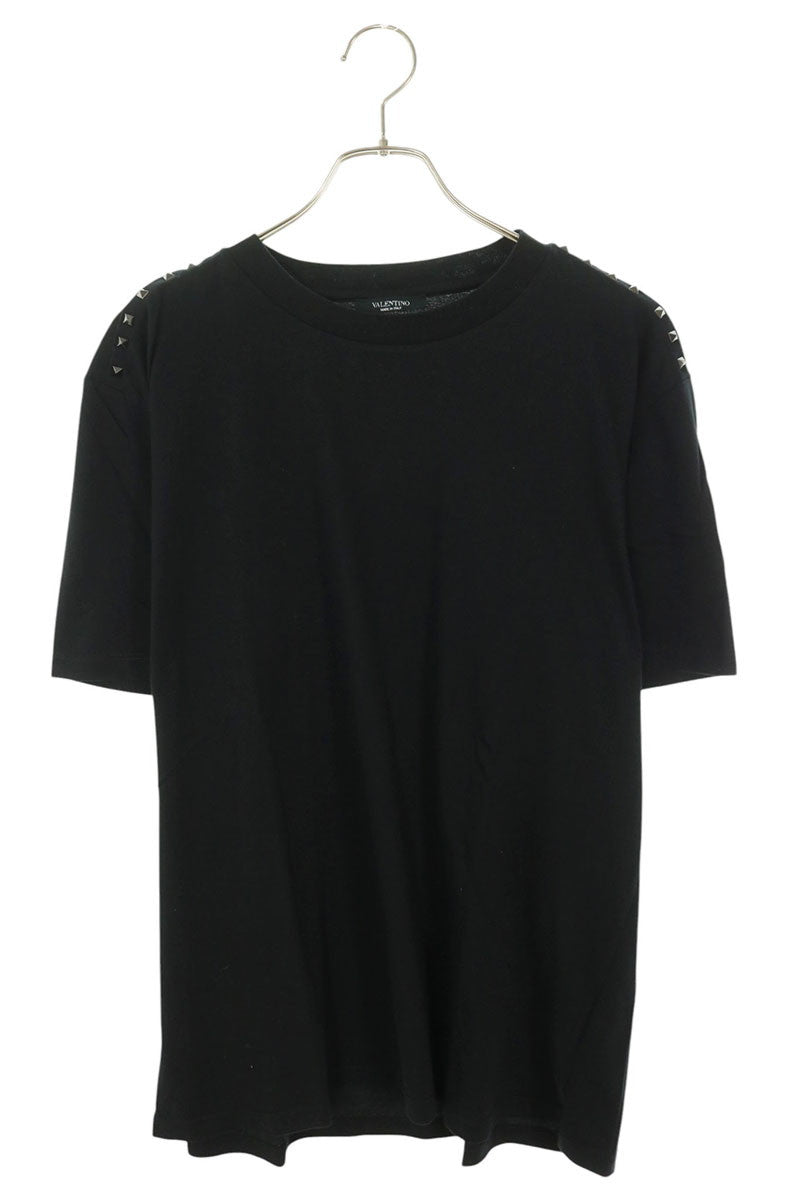 VALENTINO Rockstud Cotton T-Shirt Black Size L