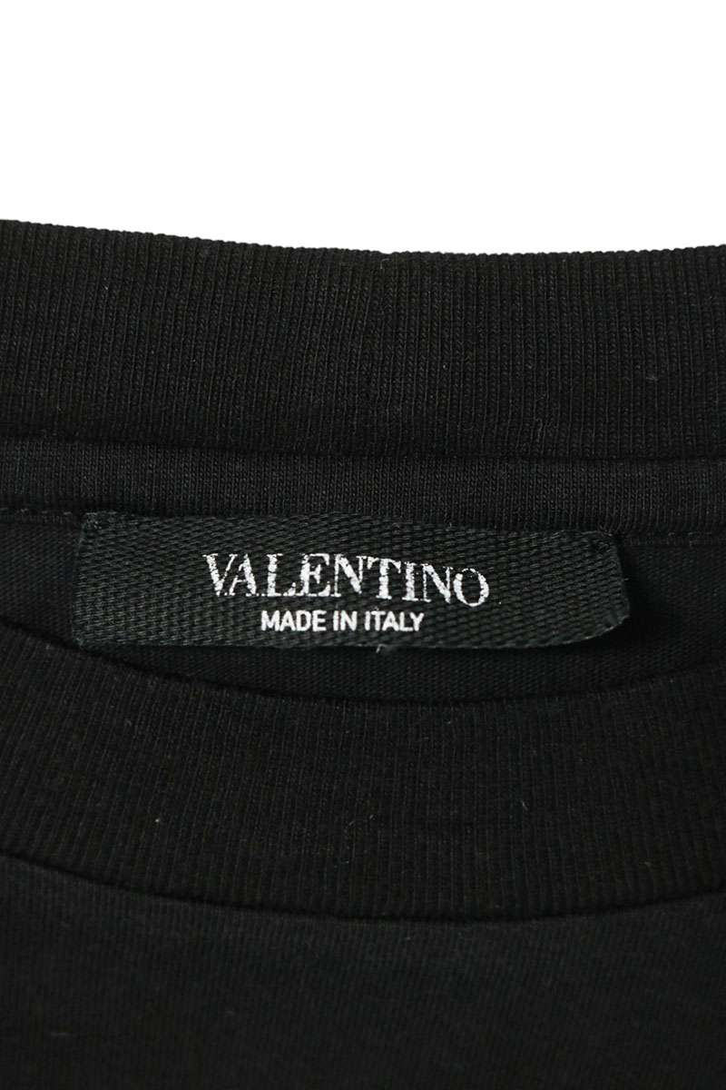 VALENTINO Rockstud Cotton T-Shirt Black Size L