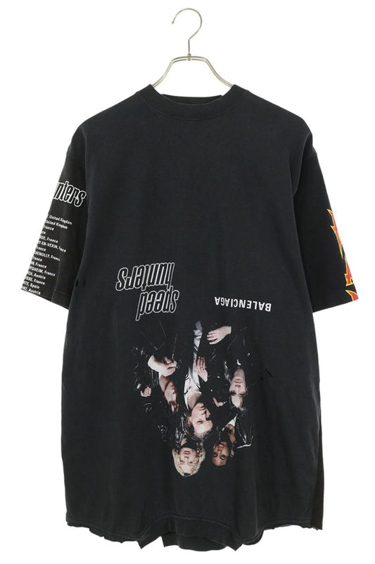 BALENCIAGA Speedhunters Upside Down T-Shirt Black Size 1