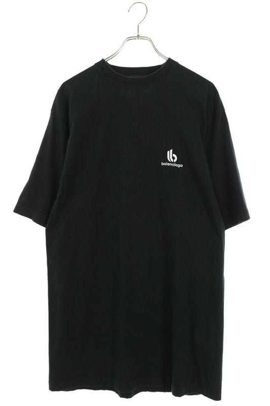 BALENCIAGA B Logo Print T-Shirt Black Size 2
