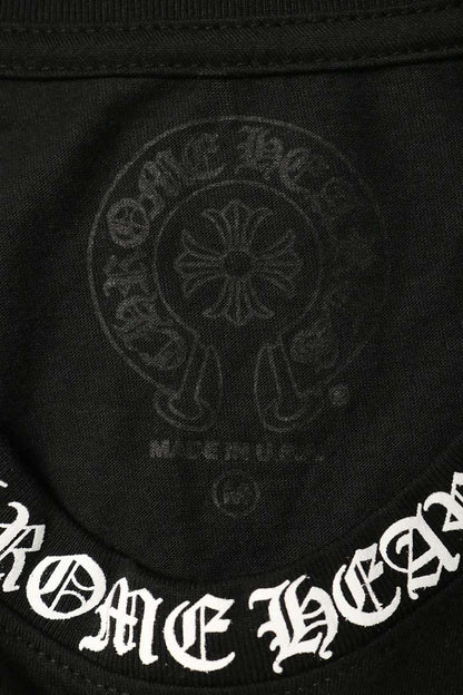 Chrome Hearts Neck Logo Print T-Shirt Black/White Size M