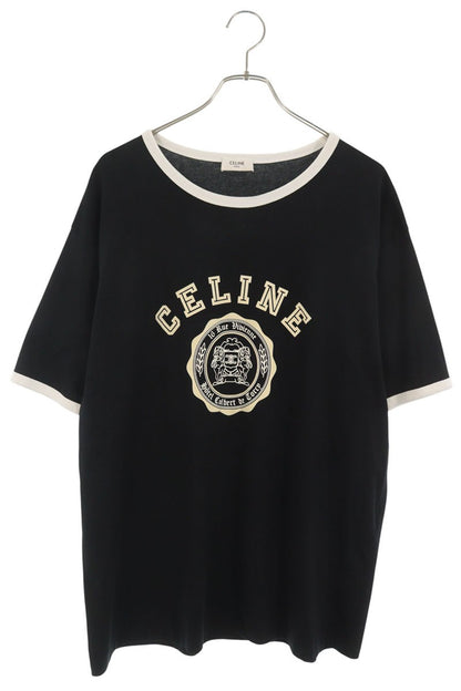 CELINE College Motif Ringer T-Shirt Size XL
