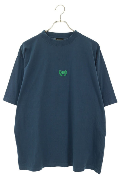 BALENCIAGA BB Logo T-Shirt Blue Size S
