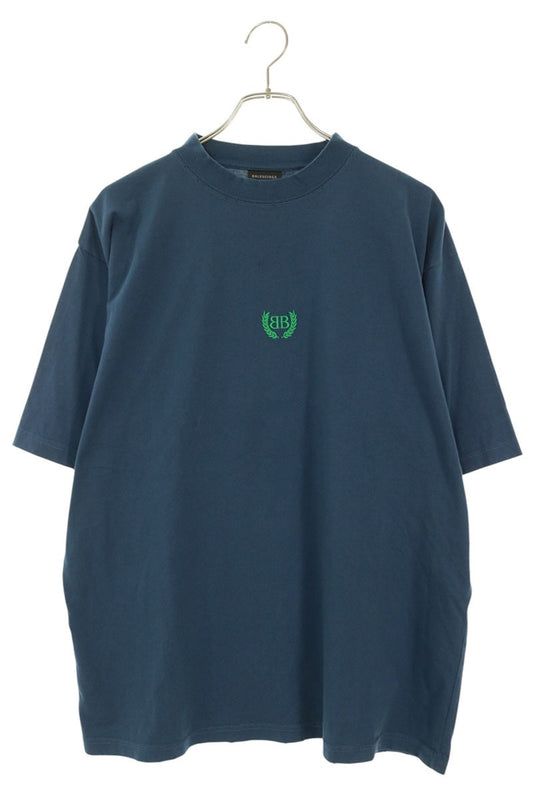 BALENCIAGA BB Logo T-Shirt Blue Size S