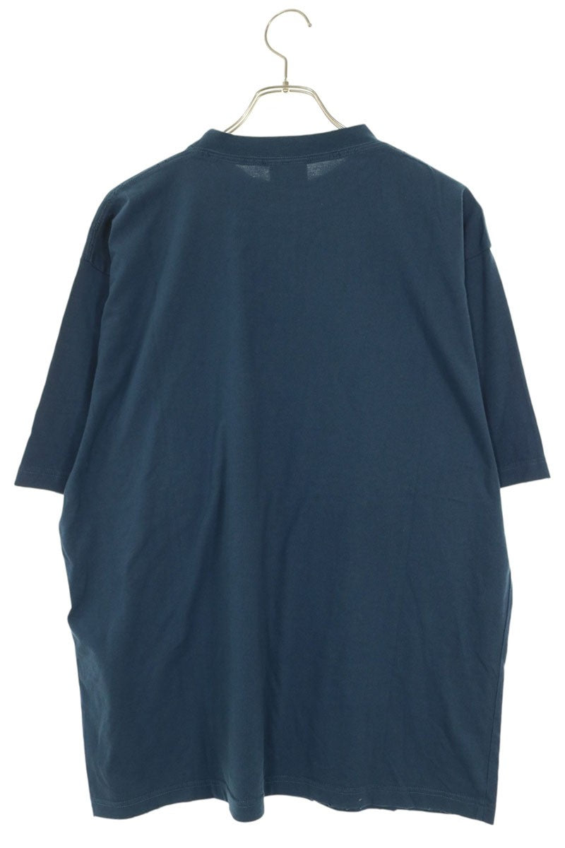 BALENCIAGA BB Logo T-Shirt Blue Size S
