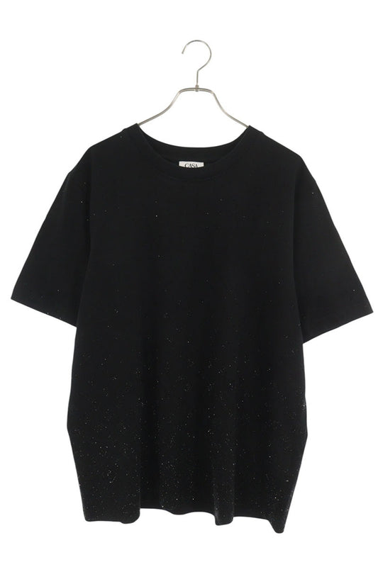 CASABLANCA Beaded T-Shirt Black Size XL