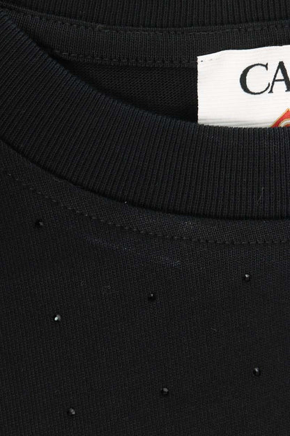CASABLANCA Beaded T-Shirt Black Size XL