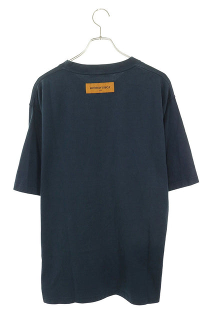LOUISVUITTON LV Debossed Cotton T-Shirt Navy Size 4XL