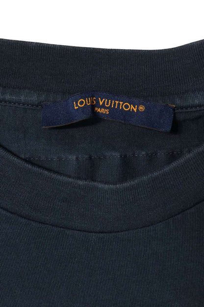 LOUISVUITTON LV Debossed Cotton T-Shirt Navy Size 4XL