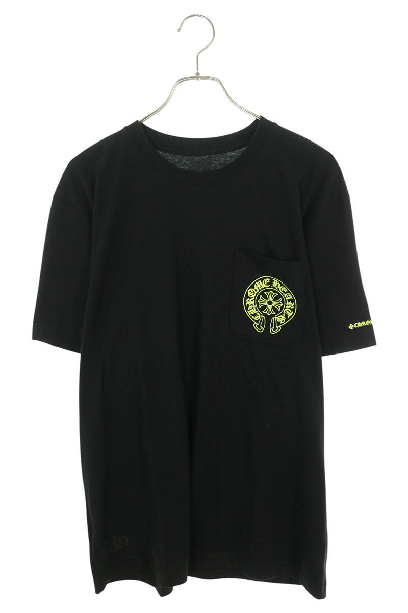 Chrome Hearts Horseshoe T-Shirt Black Yellow Size L