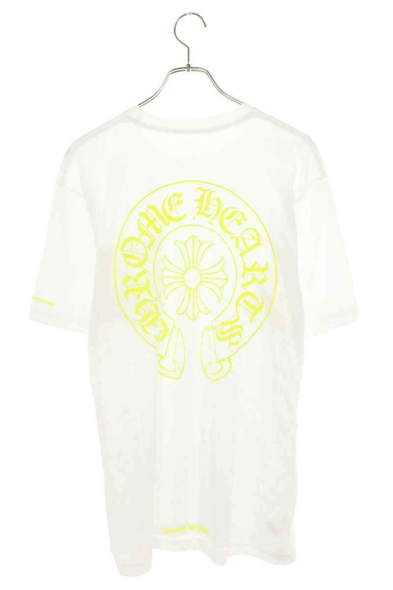 Chrome Hearts Horseshoe T-Shirt White Yellow Size L