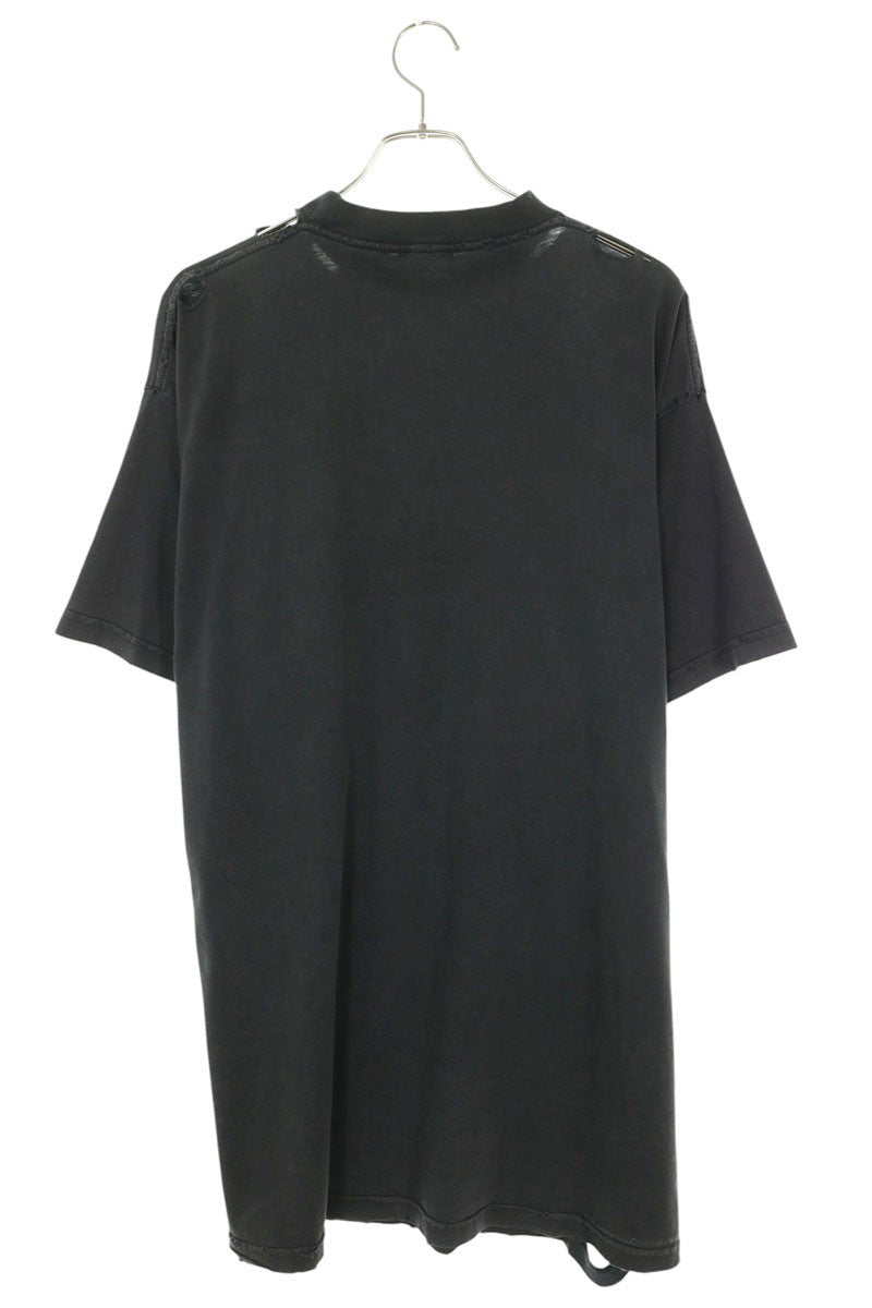 BALENCIAGA 24AW METAL HEADS Vintage T-Shirt Black Size 1