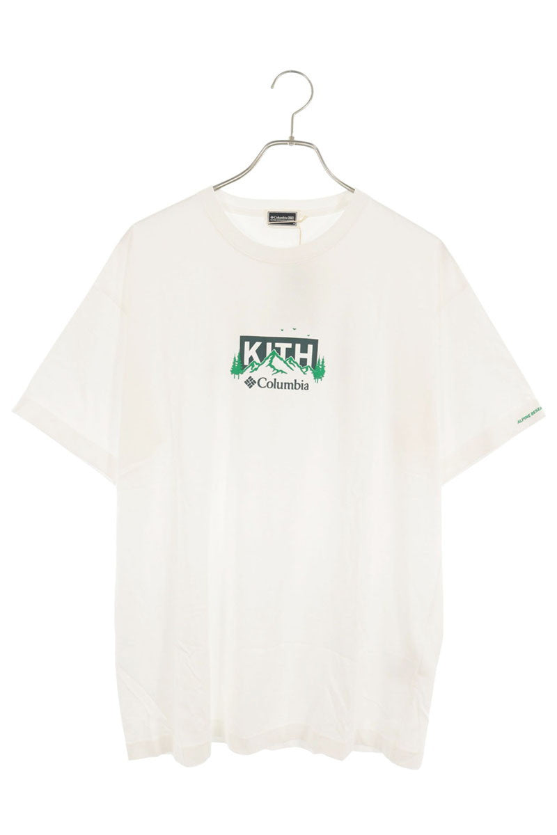 KITH x Columbia Landscape Box Logo T-Shirt White Size M