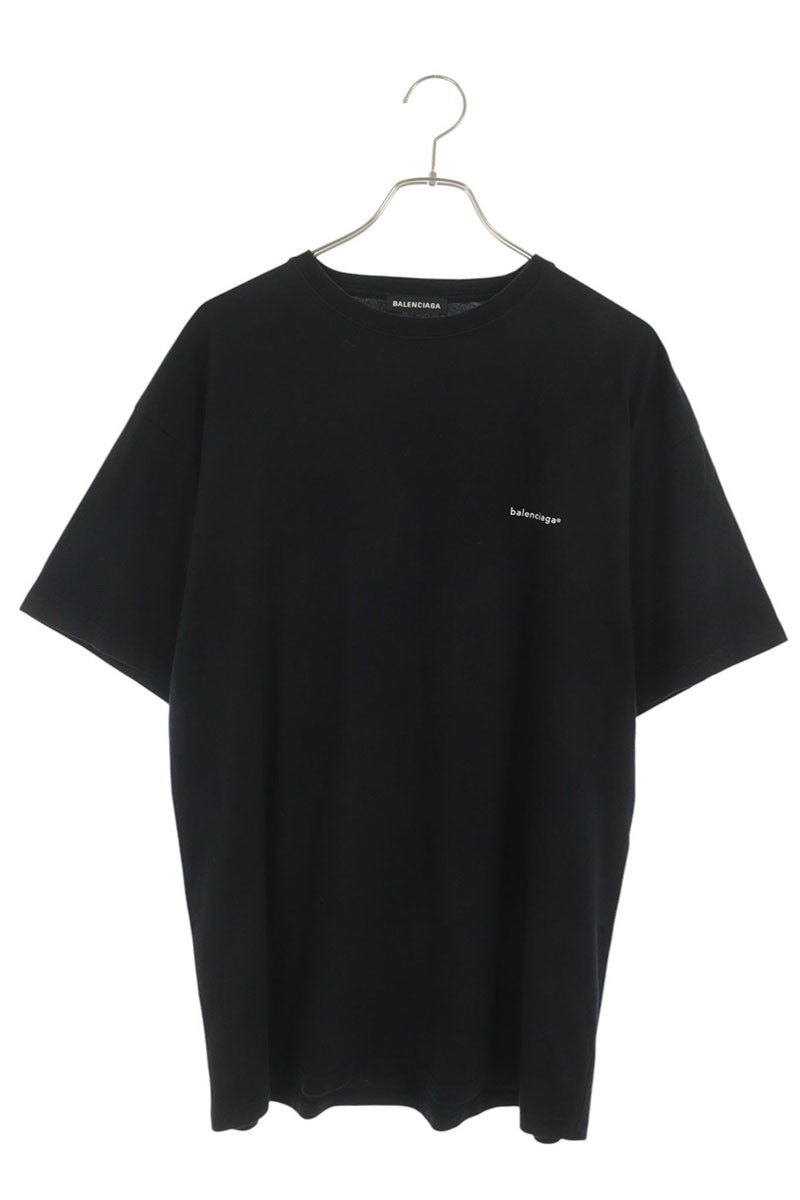 BALENCIAGA Copyright Logo Print T-Shirt Black Size S