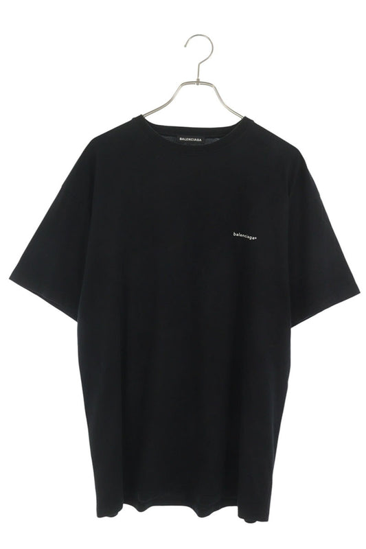 BALENCIAGA Copyright Logo Print T-Shirt Black Size S