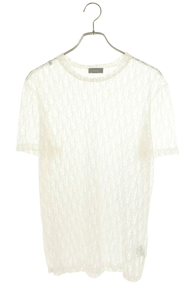 DIOR Oblique Sheer T-Shirt White Size M