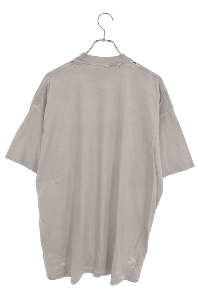 BALENCIAGA Metal Logo Vintage T-Shirt Gray Size 1