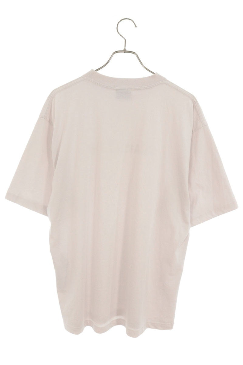 BALENCIAGA Mirror Logo Print T-Shirt Off-White Size S