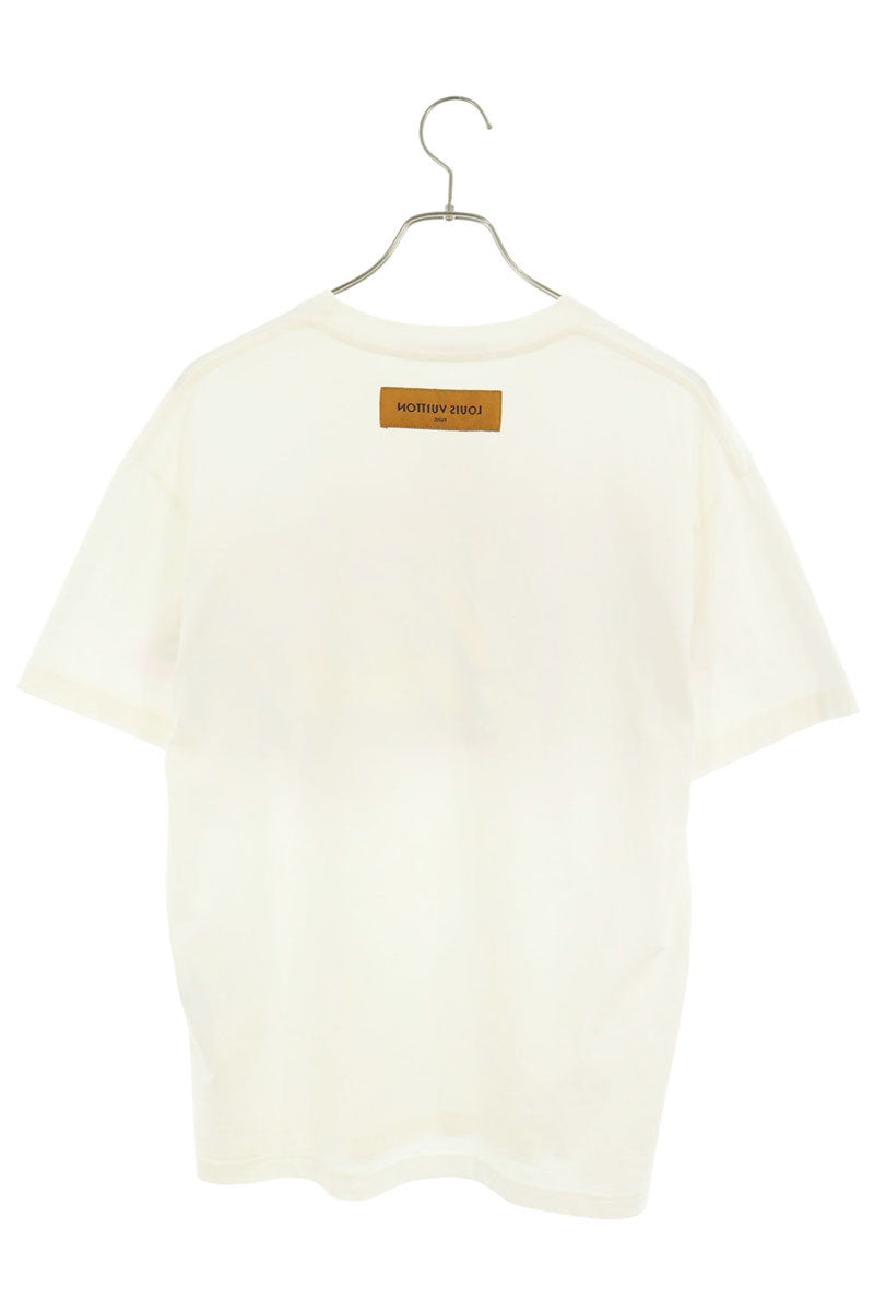 LOUISVUITTON Graffiti Print Cotton T-Shirt White Size S