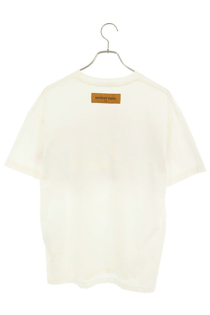 LOUISVUITTON Graffiti Print Cotton T-Shirt White Size S