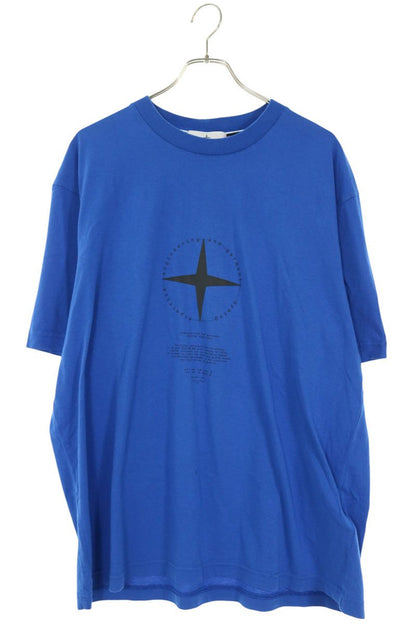 STONE ISLAND Front Logo Print T-Shirt Blue Size XL