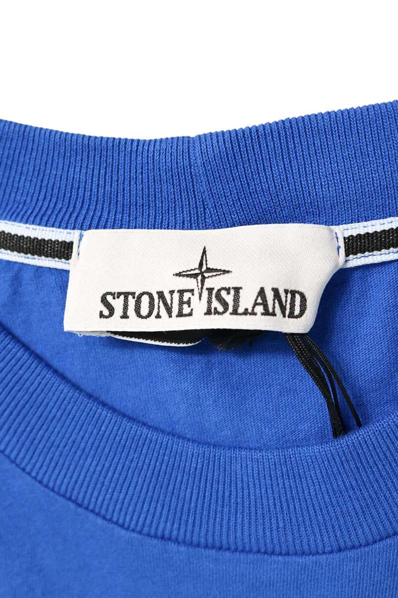 STONE ISLAND Front Logo Print T-Shirt Blue Size XL