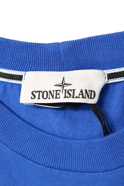 STONE ISLAND Front Logo Print T-Shirt Blue Size XL